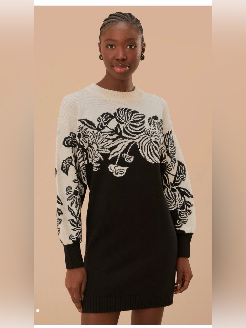 Farm Rio Surreal Garden Knit Sweaterdress XL $220